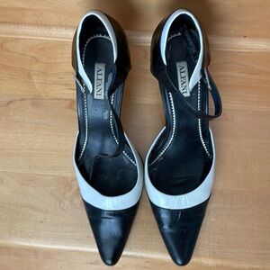 Alfani Black and White Ankle Strap Pumps 9